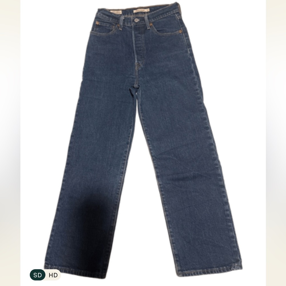 Levi's Women's Ribcage Straight Wide Leg Jeans - Blue